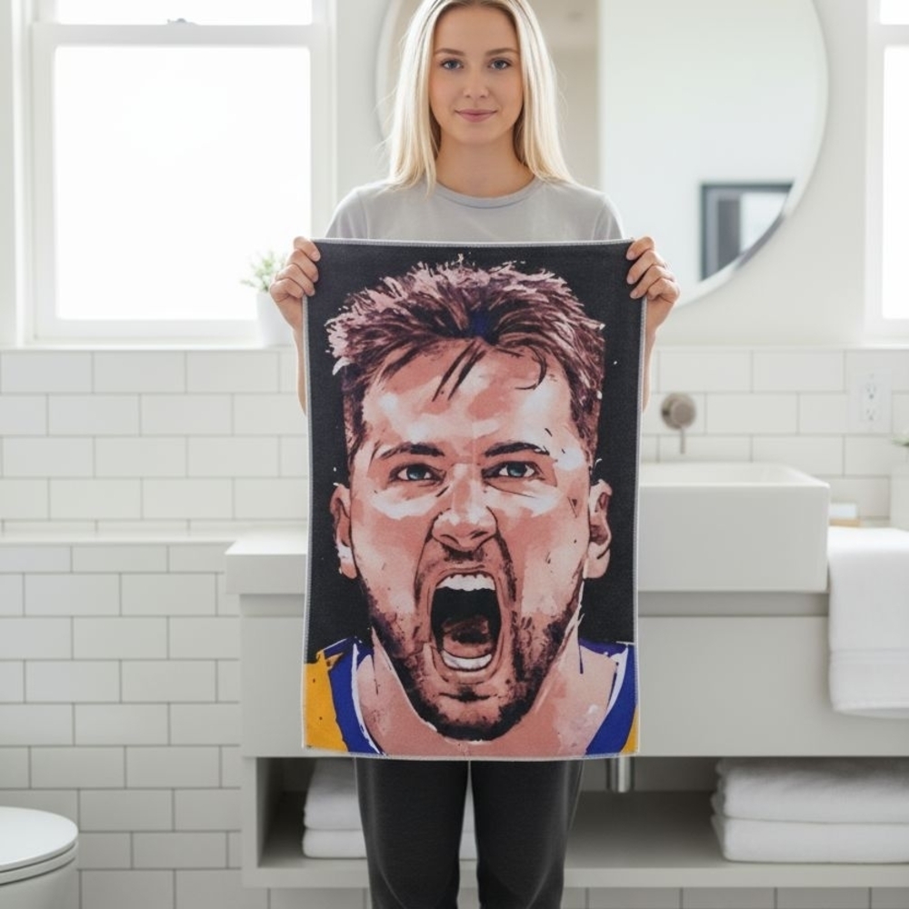 Lakers Luka Doncic Graphic Sports Towel with Athlete Design